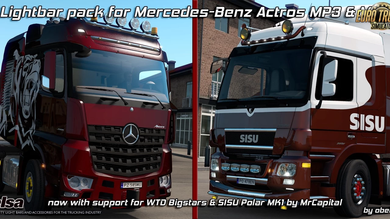 Kelsa Lightbars for MB Actros MP3 & MP4 v1.4.5 (1.50.x) for ETS2