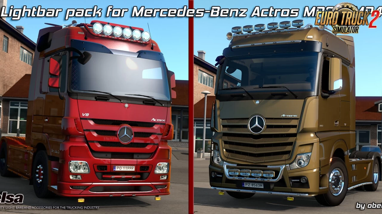 Kelsa Lightbars for MB Actros MP3 & MP4 v1.4.5 (1.50.x) for ETS2