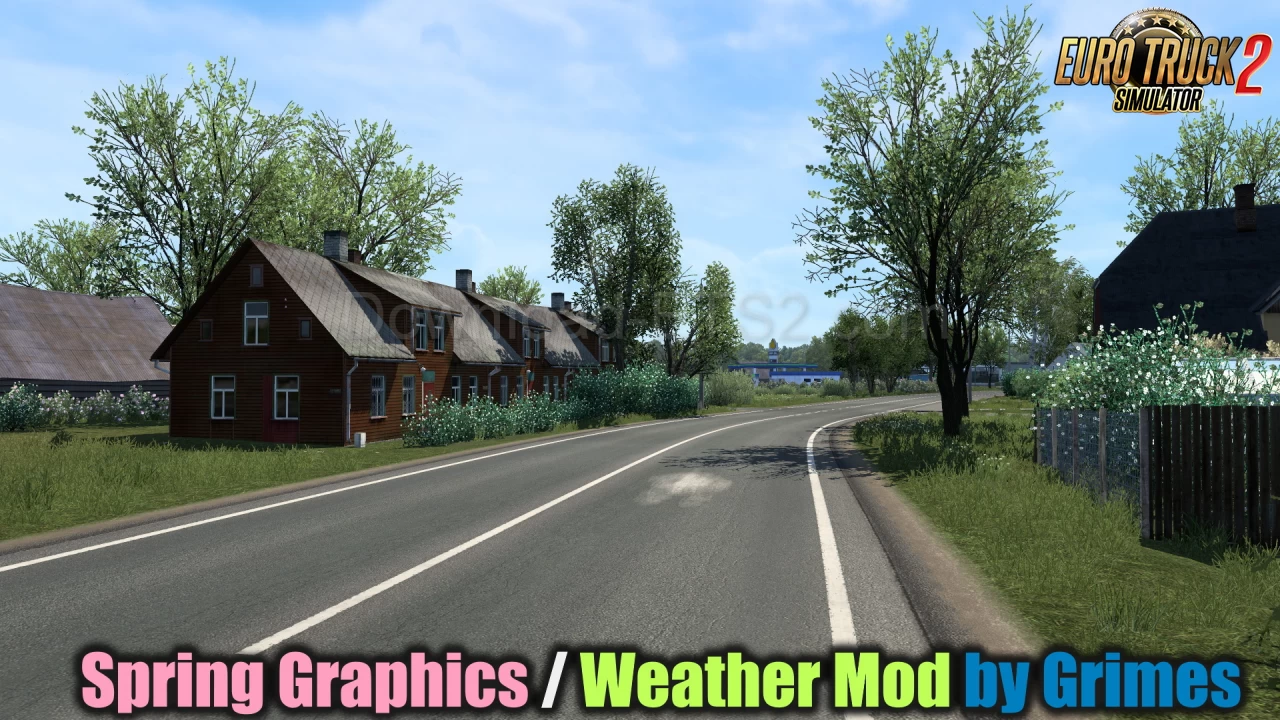 Spring Graphics / Weather Mod v4.8 by Grimes (1.44.x) for ETS2