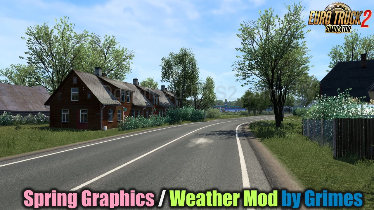 Spring Graphics / Weather Mod v5.7 by Grimes (1.50.x) for ETS2