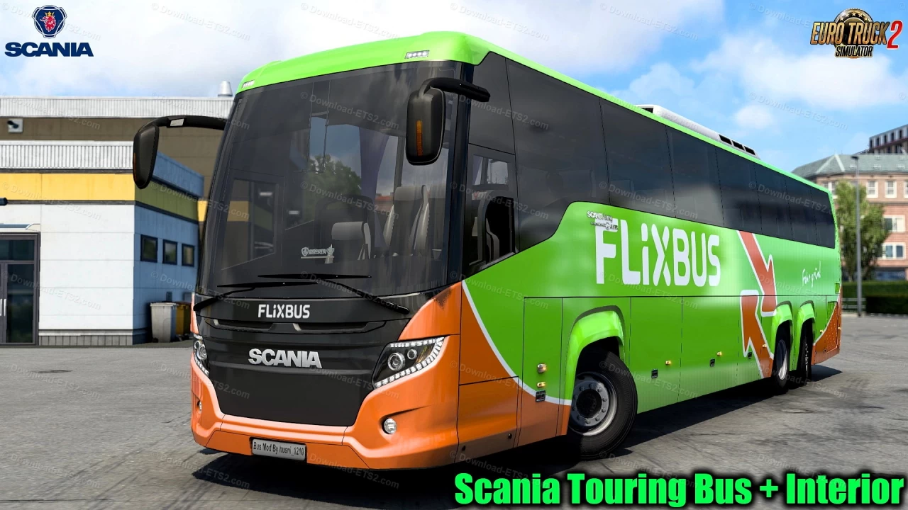 Scania Touring Bus + Interior v2.0 (1.42.x) for ETS2