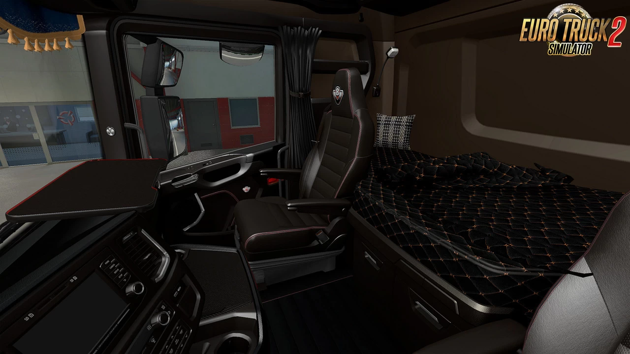 Dark brown Interior for Scania 2016 v0.8 (1.40.x)