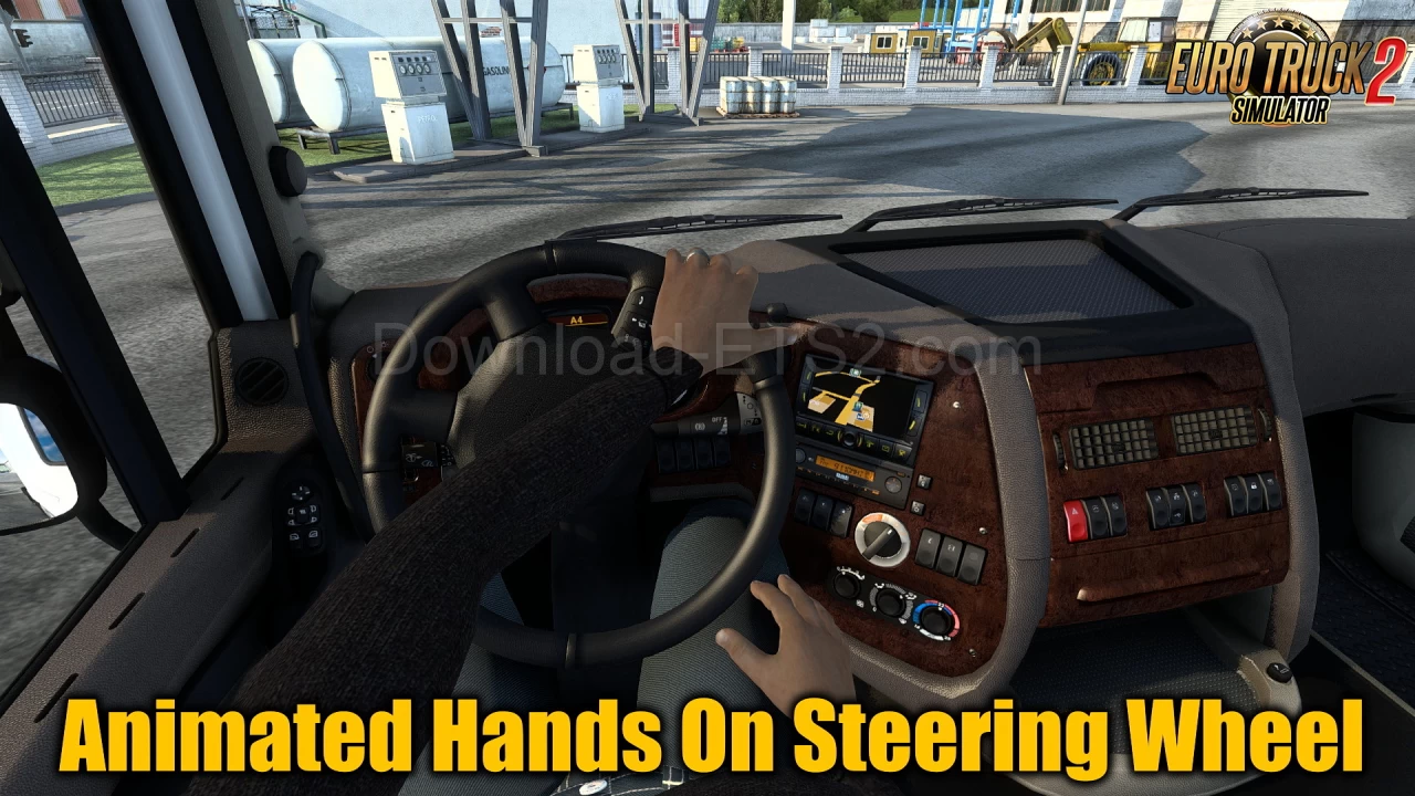 Animated Hands On Steering Wheel v1.15 (1.41.x) for ETS2