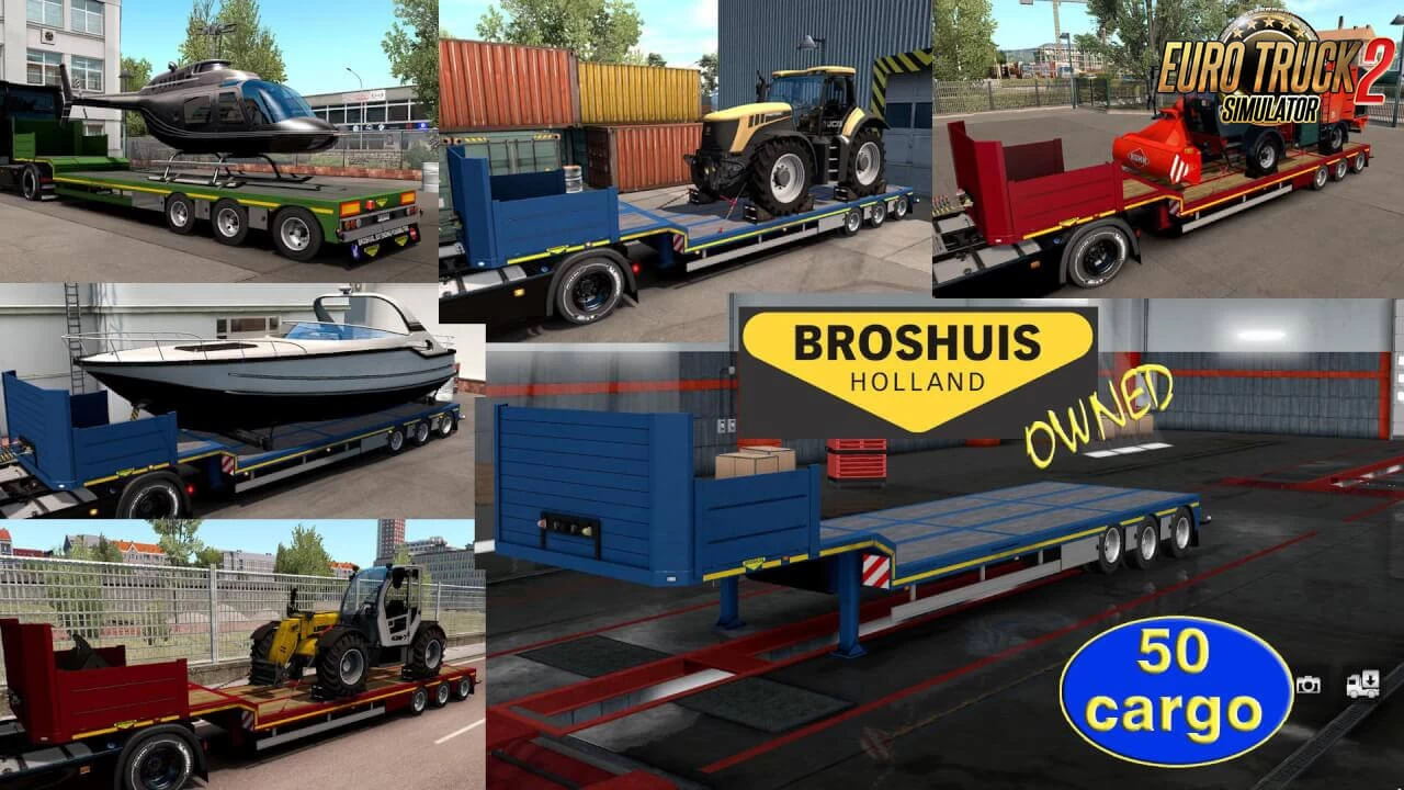 Ownable trailer Broshuis v1.2.16 by Jazzycat (1.51.x) for ETS2