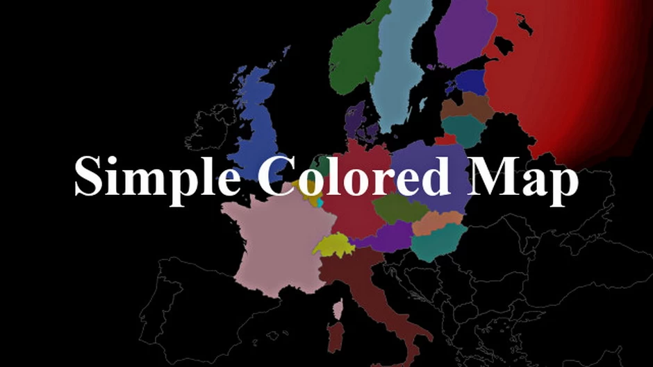 Simple Colored Map v1.7 (1.40.x) for ETS2