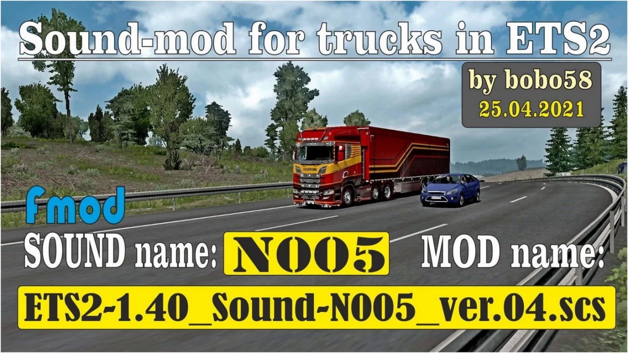 Sound Engine Mod for Trucks v5.0 by bobo58 (1.41.x) for ETS2