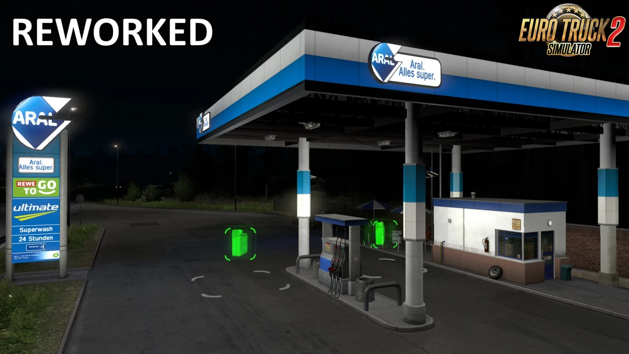 Real European Gas Stations Reloaded v2.1 (1.40.x) for ETS2