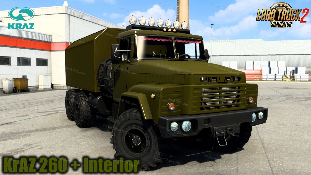 KrAZ 260 Truck + Interior v1.6 (1.52.x) for ETS2