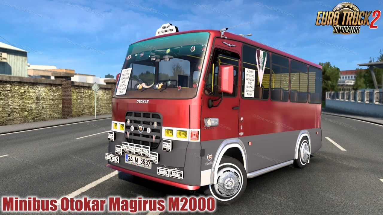 Minibus Otokar Magirus M2000 + Interior v2.4 (1.47.x) for ETS2