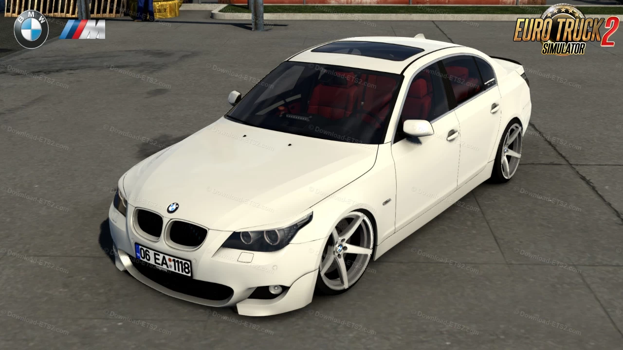 BMW 5-Series E60 M-Tech + Interior v2.0 (1.45.x) for ETS2
