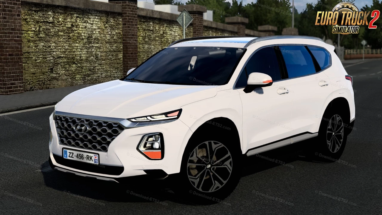 Hyundai Santa Fe 2019 + Interior v2.3 (1.49.x) for ETS2
