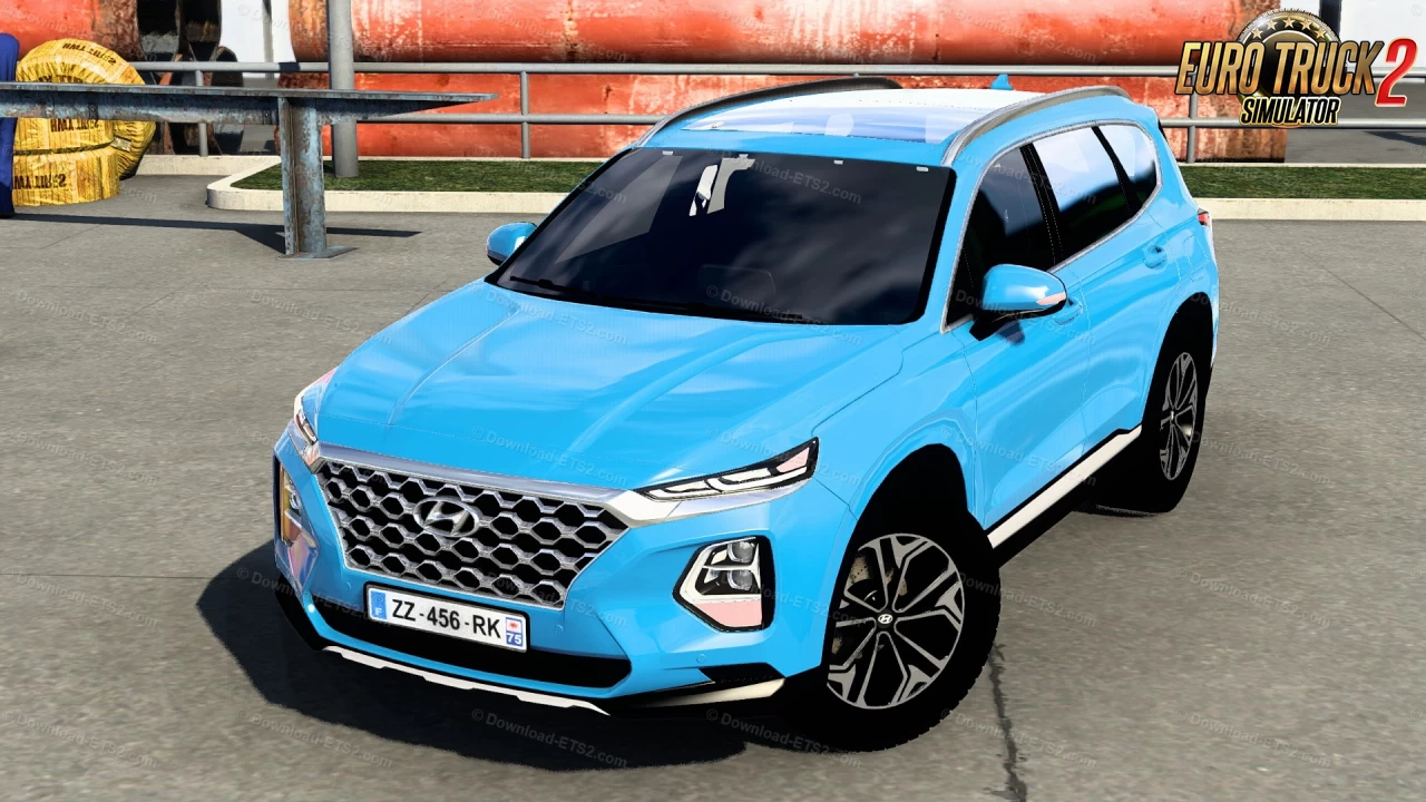 Hyundai Santa Fe 2019 + Interior v2.1 (1.47.x) for ETS2
