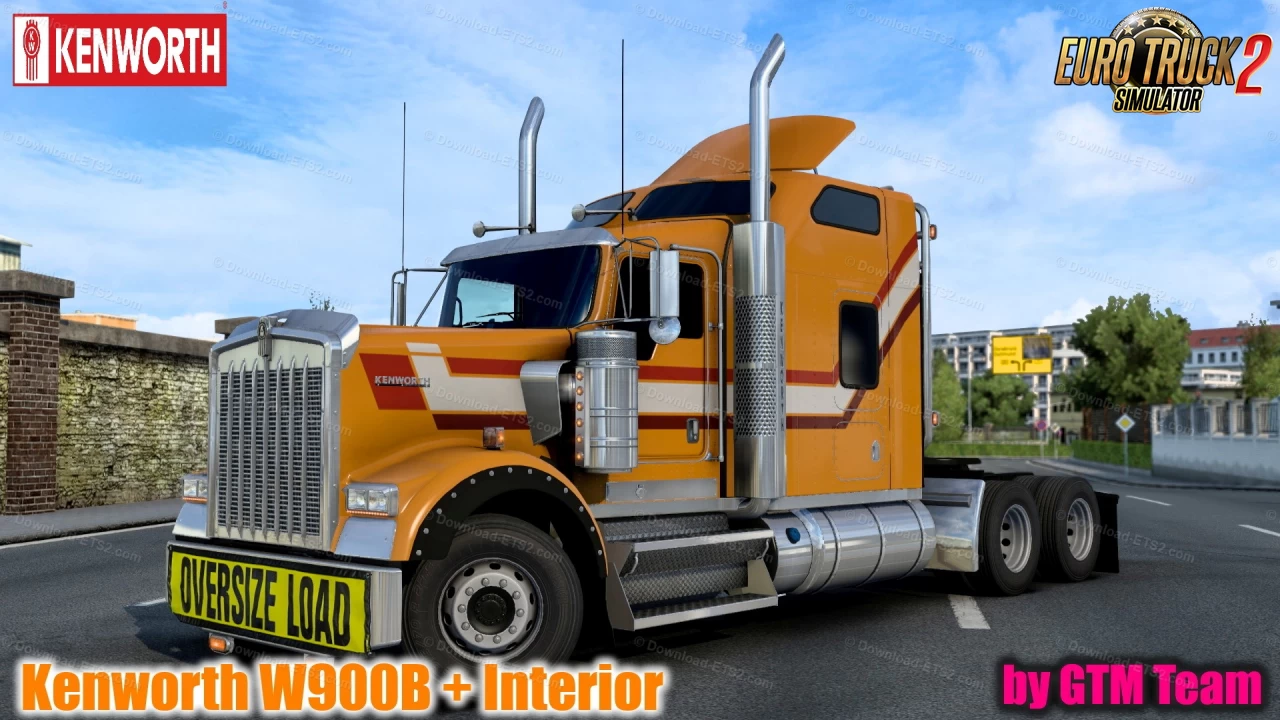 Kenworth W900B + Interior v1.3 by GTM Team (1.40.x) for ETS2