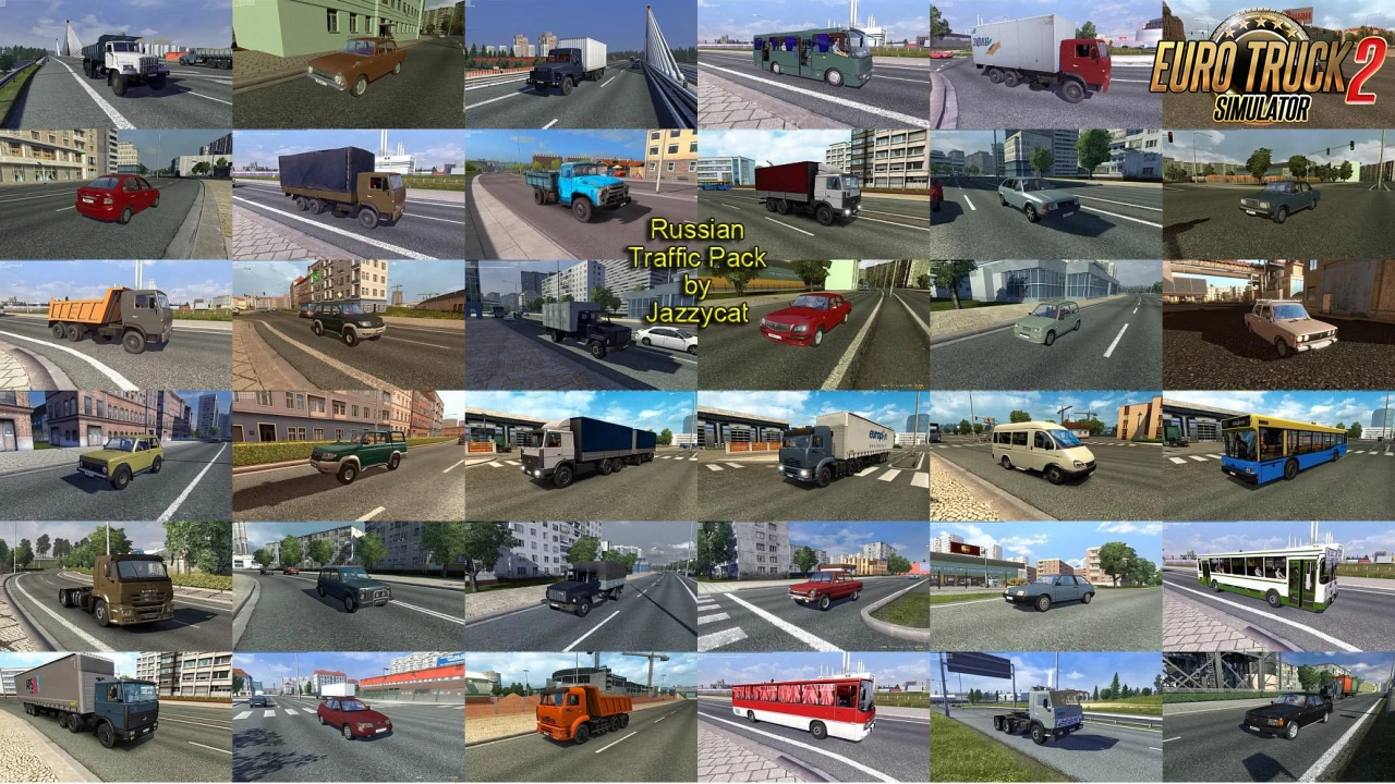 Russian Traffic Pack v4.3.6 by Jazzycat (1.50.x) for ETS2