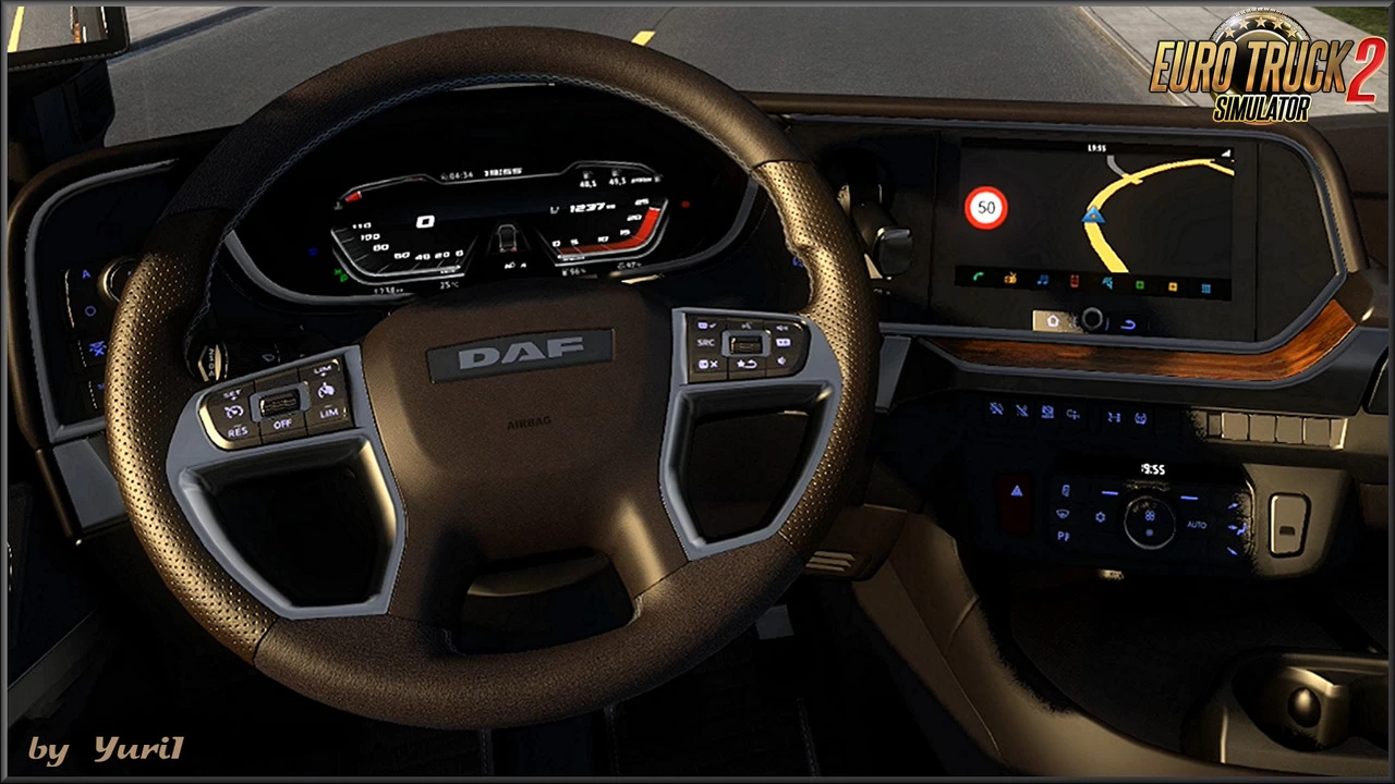 Dashboard light Blue for DAF 2021 XG v1.1