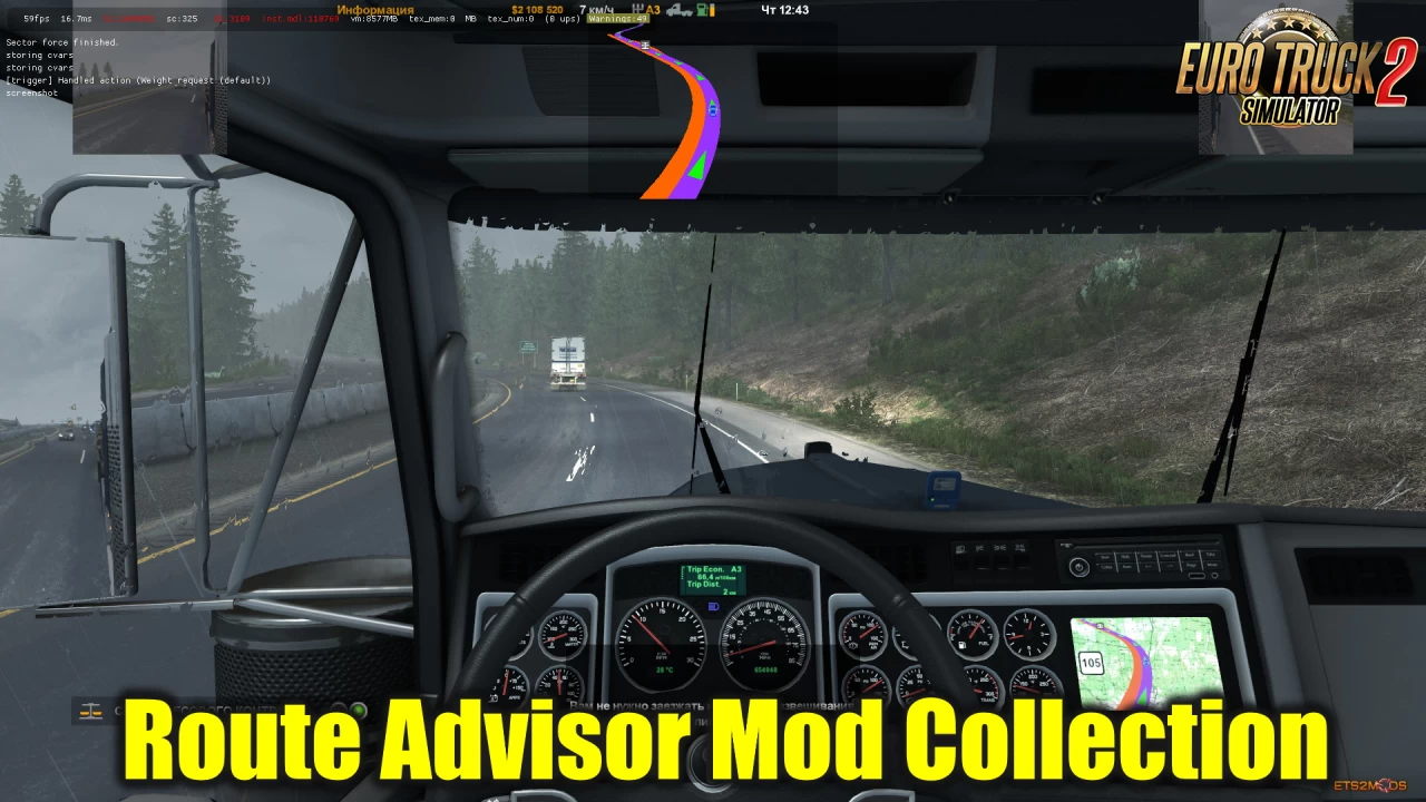 Route Advisor Mod Collection v7.0 for ETS2 and ATS (1.50.x)