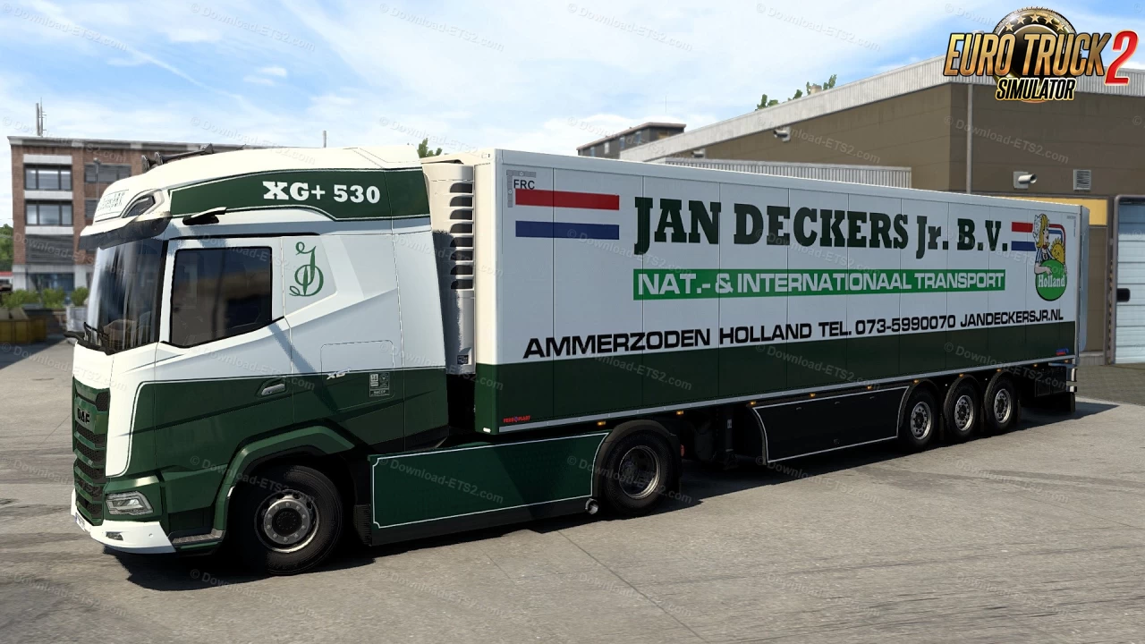 Jan Deckers JR BV Combo Skin for DAF XG+ 2021 + Trailer v1.0