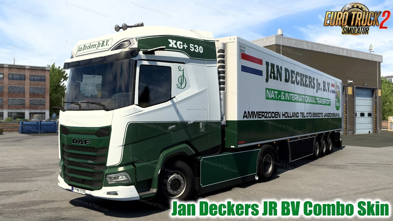 Jan Deckers JR BV Combo Skin for DAF XG+ 2021 + Trailer v1.0
