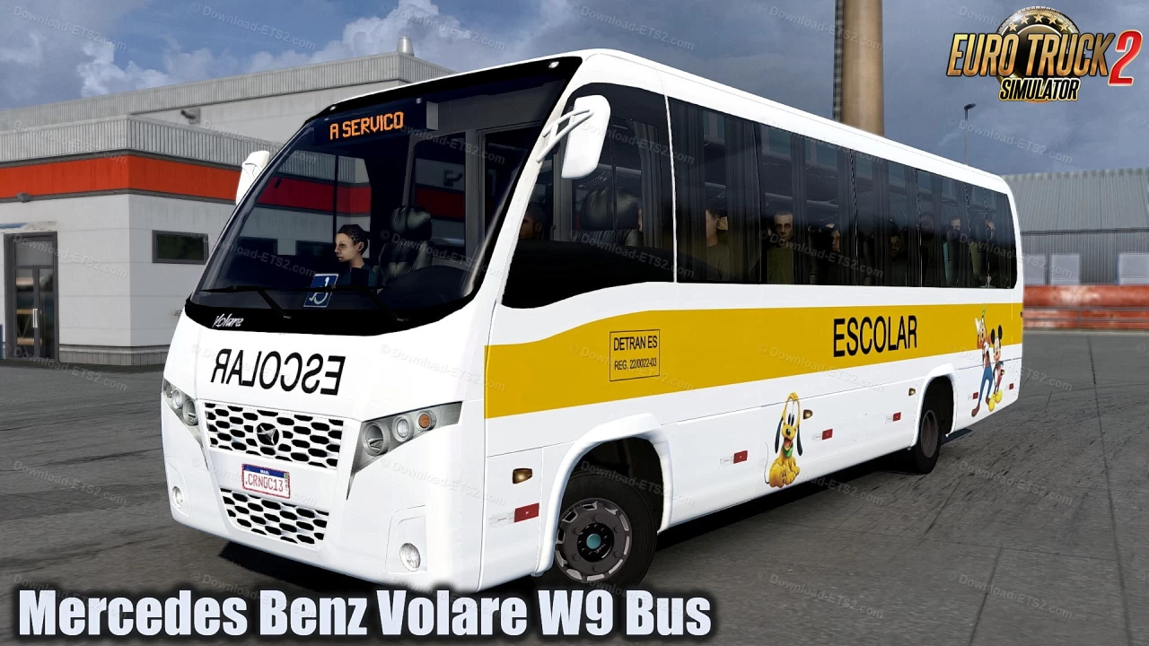 Mercedes Benz Volare W9 Bus + Interior v1.6 (1.41.x) for ETS2