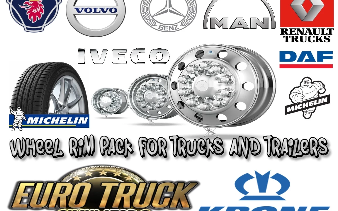 Wheel Rim Pack for trucks and Trailers v1.5 (1.48.5.x) for ETS2