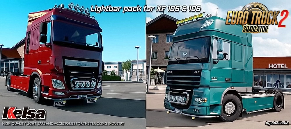 Kelsa Lightbars for DAF XF 105 & 106 v2.2.5 (1.50.x) for ETS2