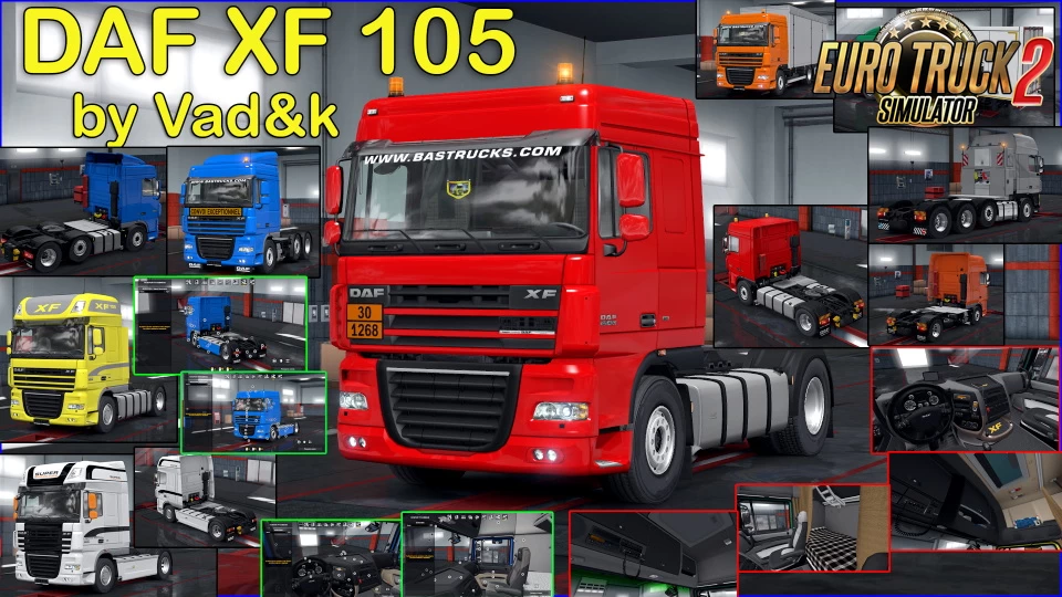 DAF XF 105 v7.18 Edit by vad&k (1.55.x) for ETS2