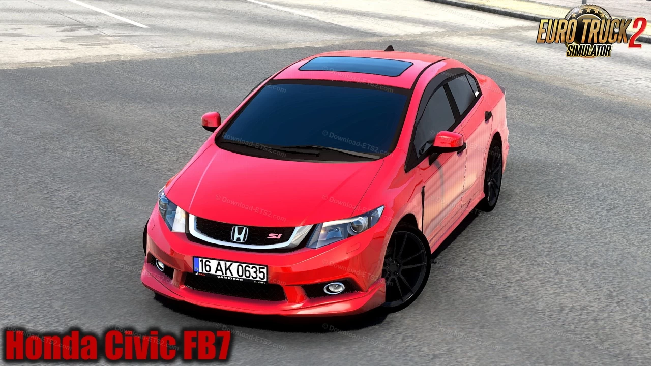 Honda Civic FB7 + Interior v1.1 (1.42.x) for ETS2