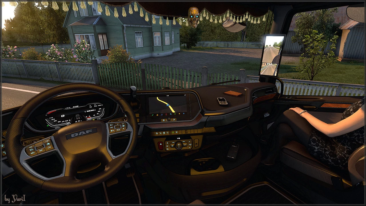 Dark brown interior for DAF XG v1.0 for ETS2