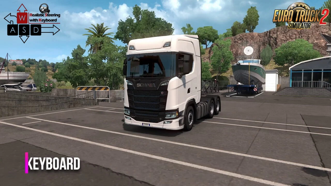 Realistic Steering with Keyboard v4.0.6 (1.44.x) for ETS2