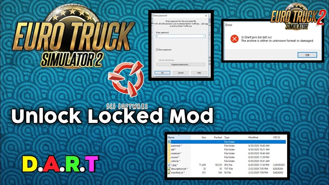 Dart 2.0 SCS Extractor (Unlock Locked Mod ) for ATS and ETS2
