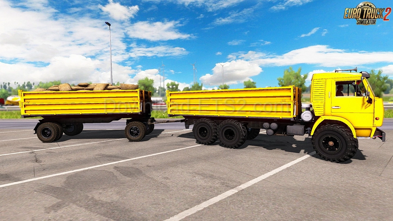 KamAZ 5410 + Interior + Trailers v2.3 (1.47.x) for ETS2