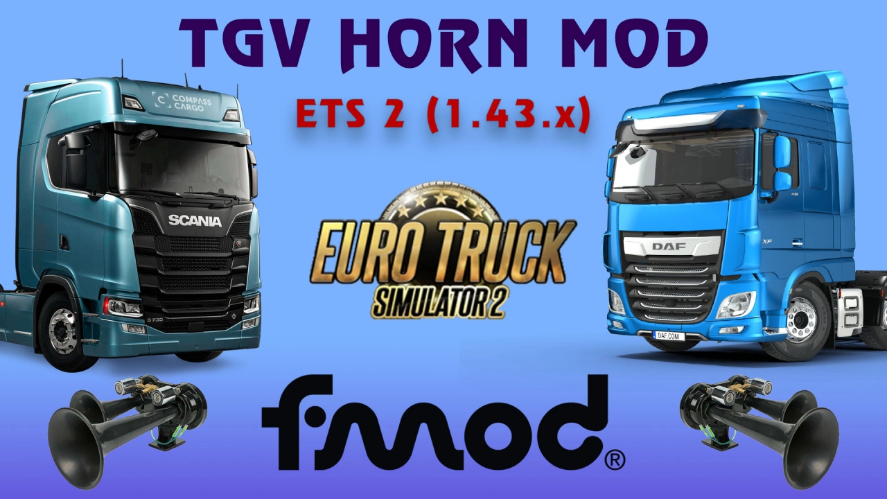 TGV Horn Mod v1.0 (1.43.x) for ETS2