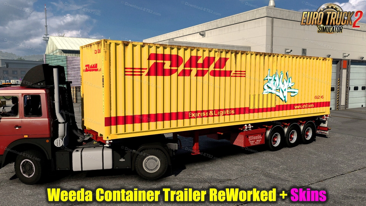Weeda Container Trailer ReWorked + Skins v1.3 (1.48.x)