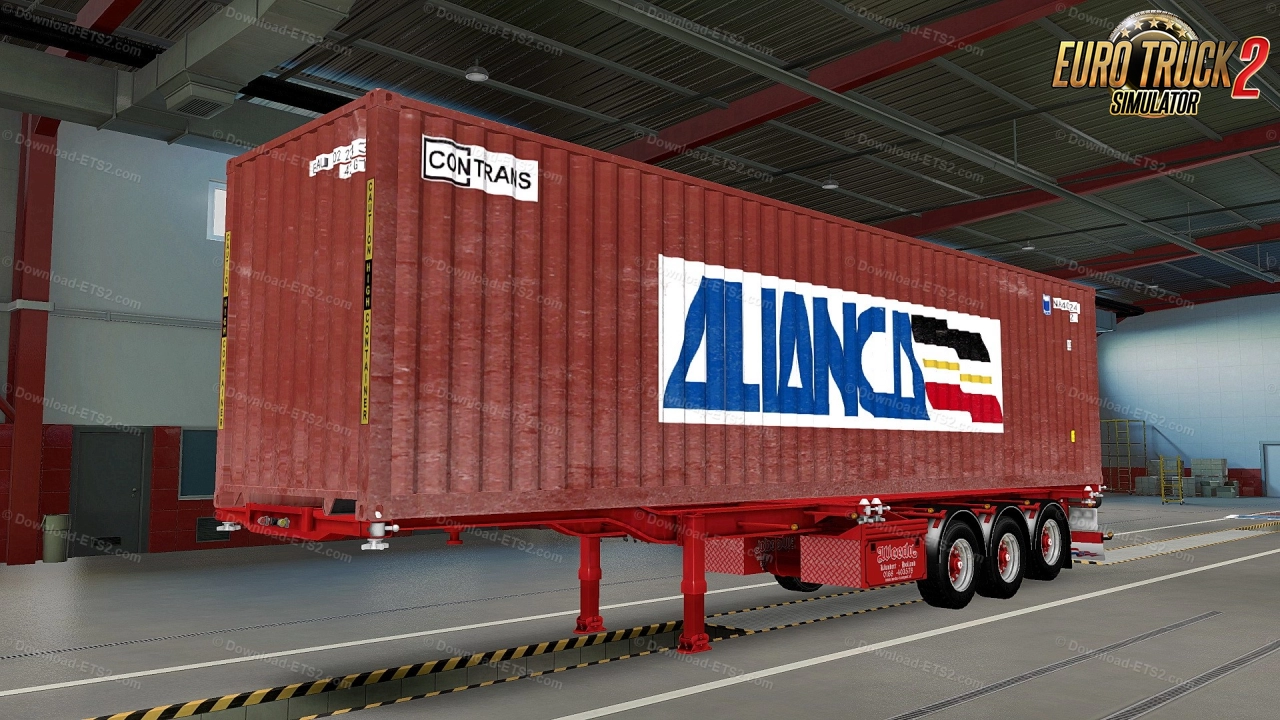 Weeda Container Trailer ReWorked + Skins v1.2 (1.45.x)