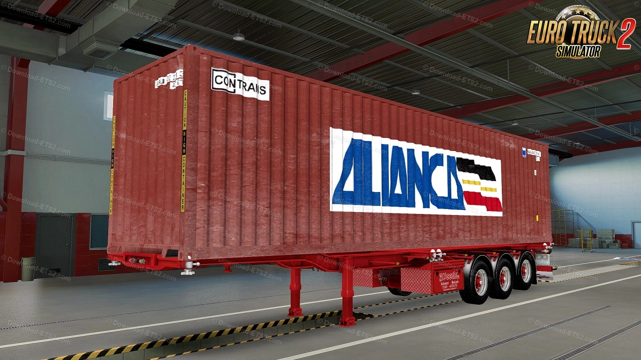 Weeda Container Trailer ReWorked + Skins v1.3 (1.48.x)