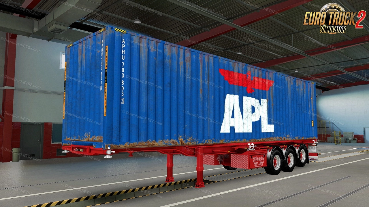 Weeda Container Trailer ReWorked + Skins v1.3 (1.48.x)