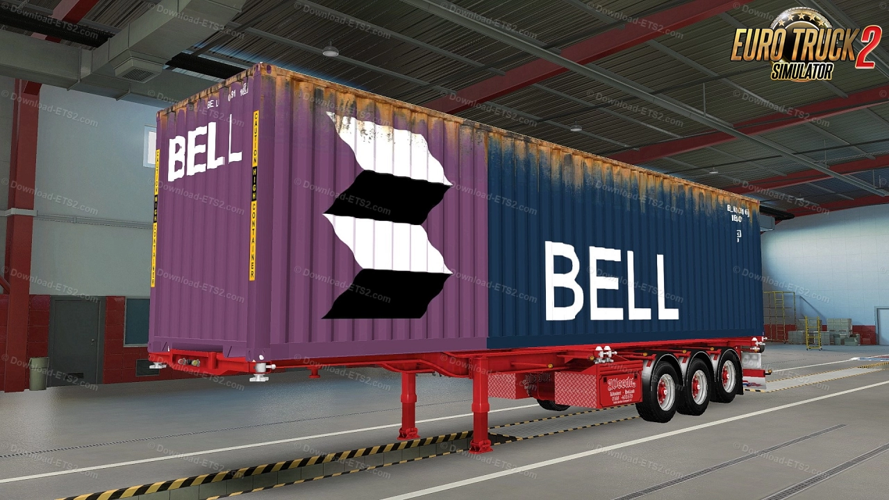 Weeda Container Trailer ReWorked + Skins v1.3 (1.48.x)