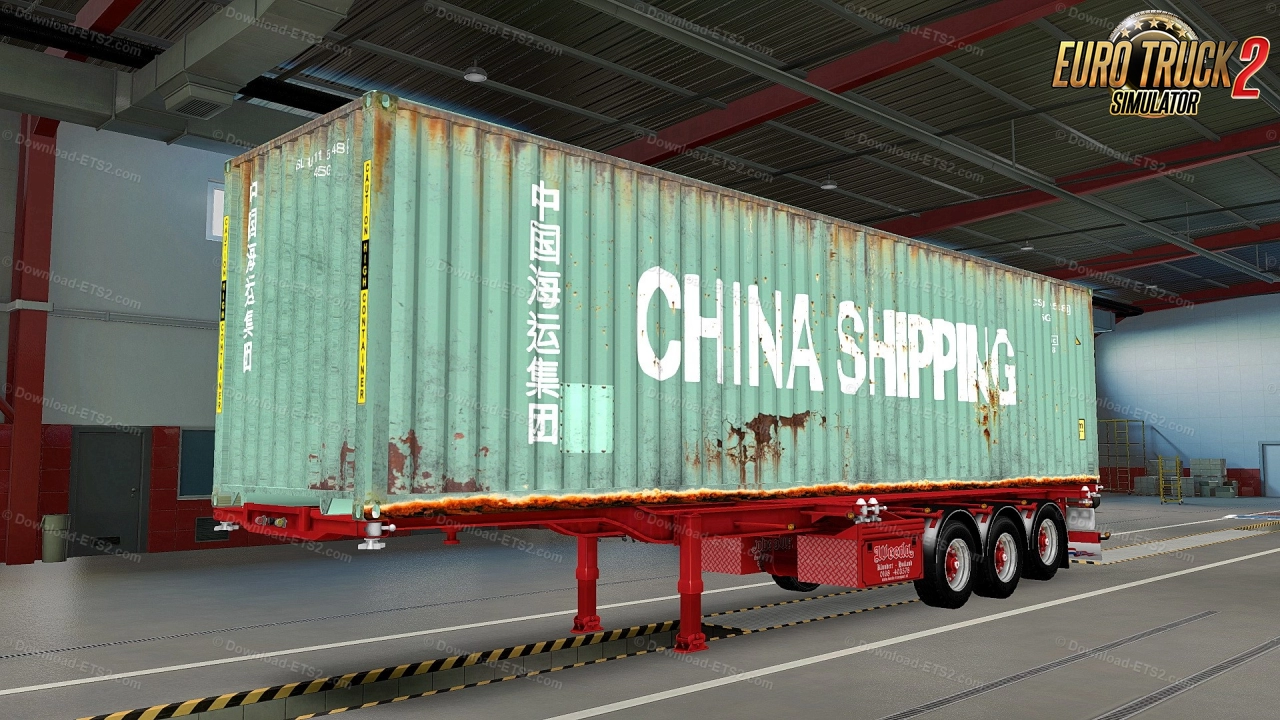 Weeda Container Trailer ReWorked + Skins v1.3 (1.48.x)