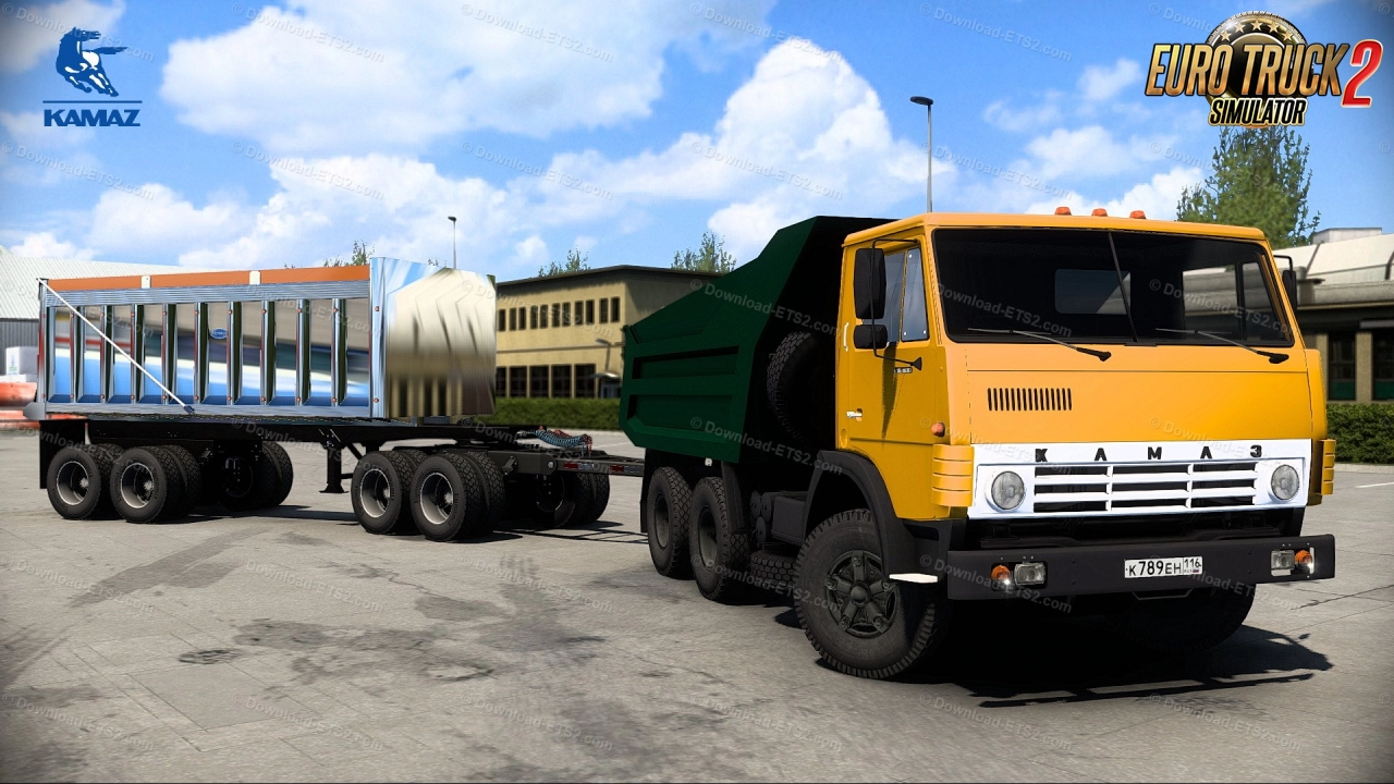 KamAZ 55111 Tipper Truck + Trailers v1.4 (1.43.x) for ETS2