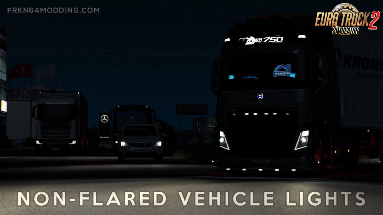 Non-Flared Vehicle Lights v5.1 (1.44.x) for ETS2