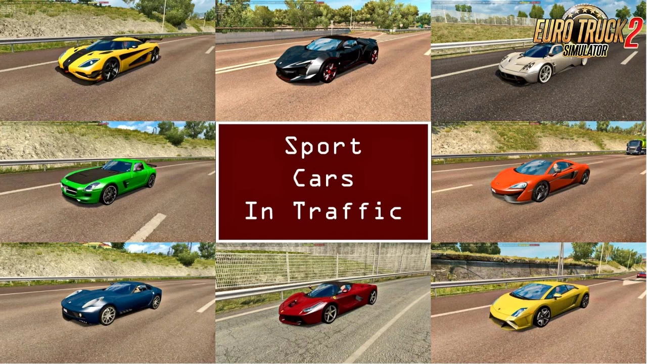 Sport Cars Traffic Pack v12.7.4 by TrafficManiac (1.50.x) for ETS2