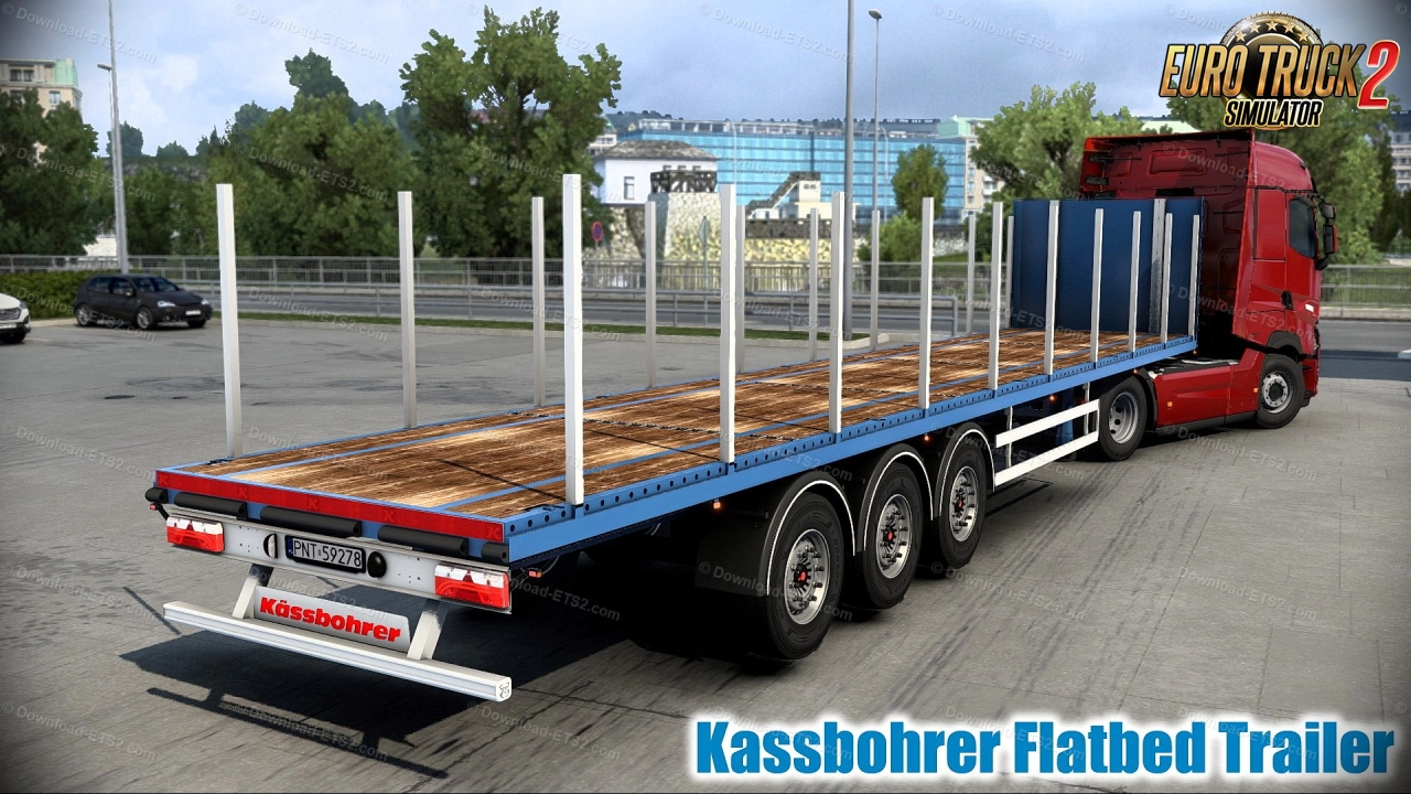 Kassbohrer Flatbed Trailer v1.3 (1.47.x) for ETS2