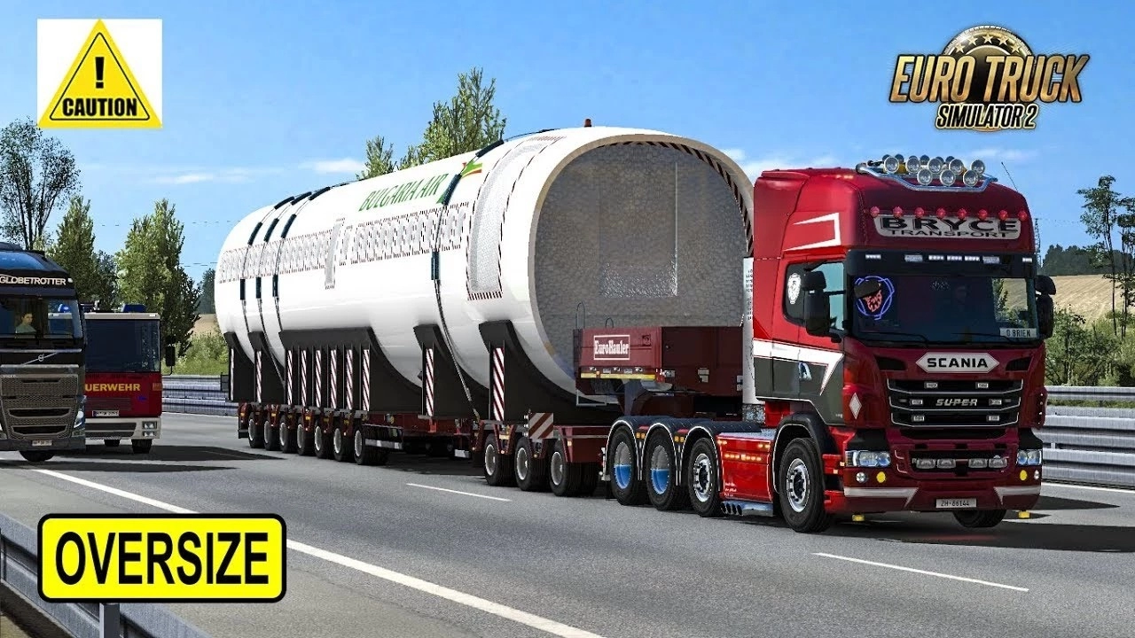 Airbus A319 Fuselage Oversized Trailer v2.2 (1.47.x) for ETS2