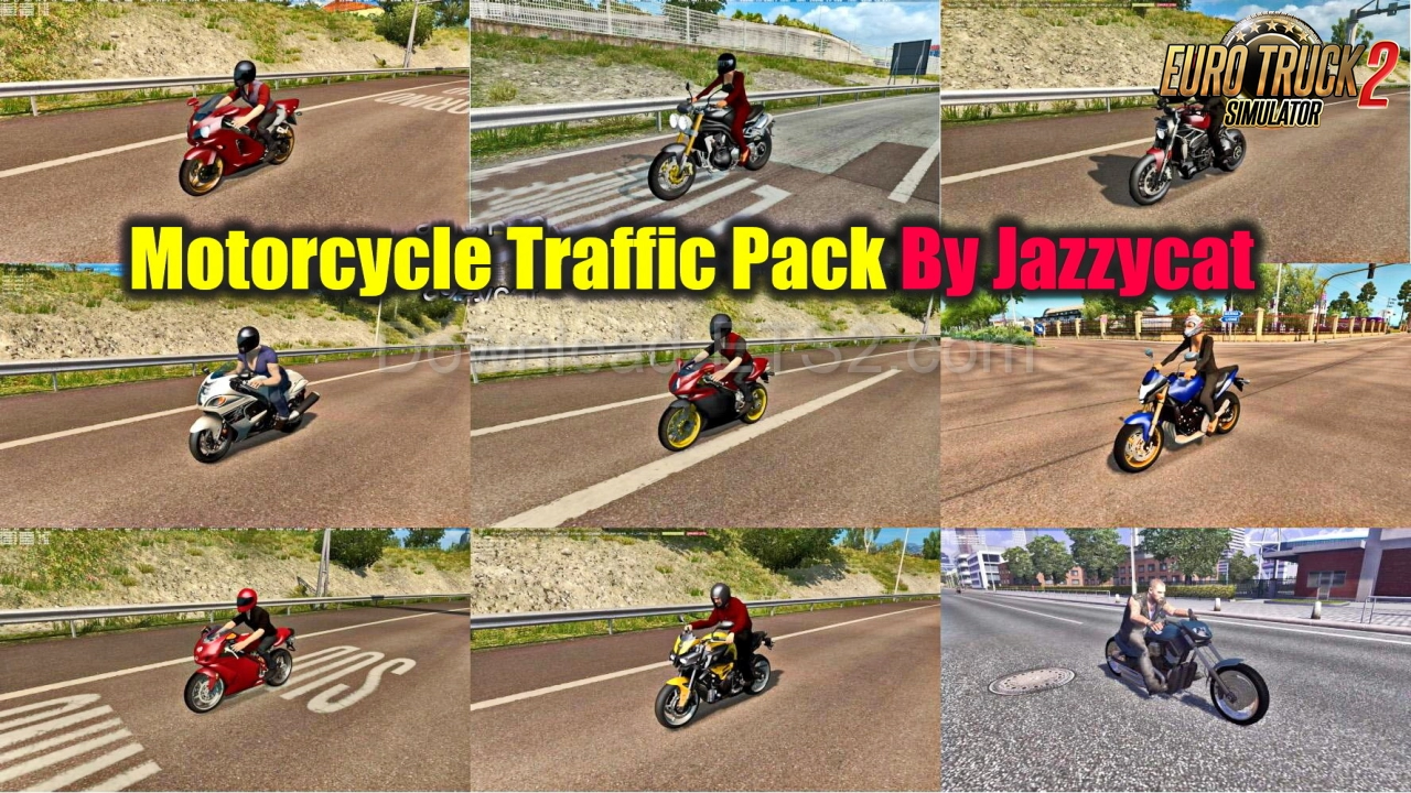 Motorcycle Traffic Pack v6.5.8 By Jazzycat (1.51.x) for ETS2