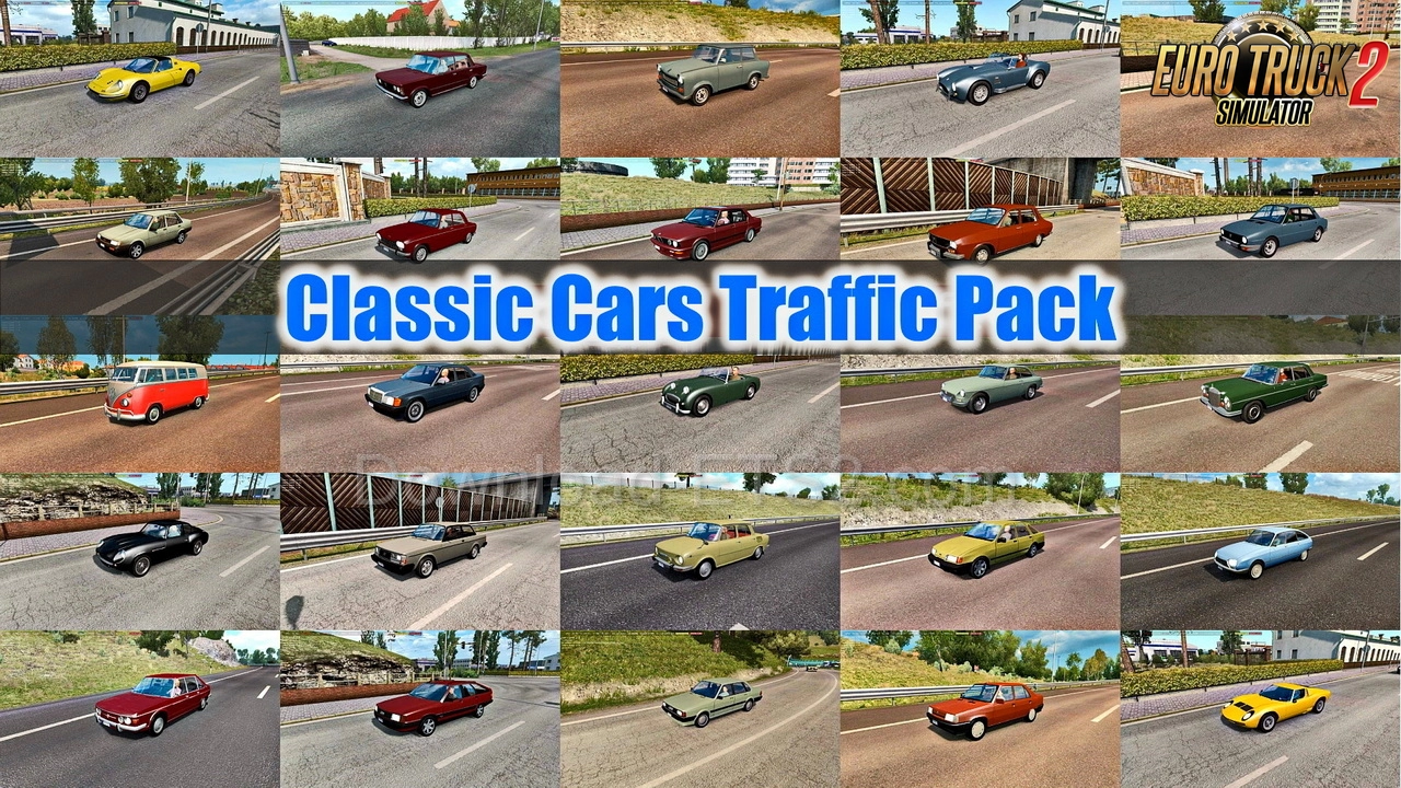 Classic Cars Traffic Pack v10.7 by TrafficManiac (1.46.x) for ETS2