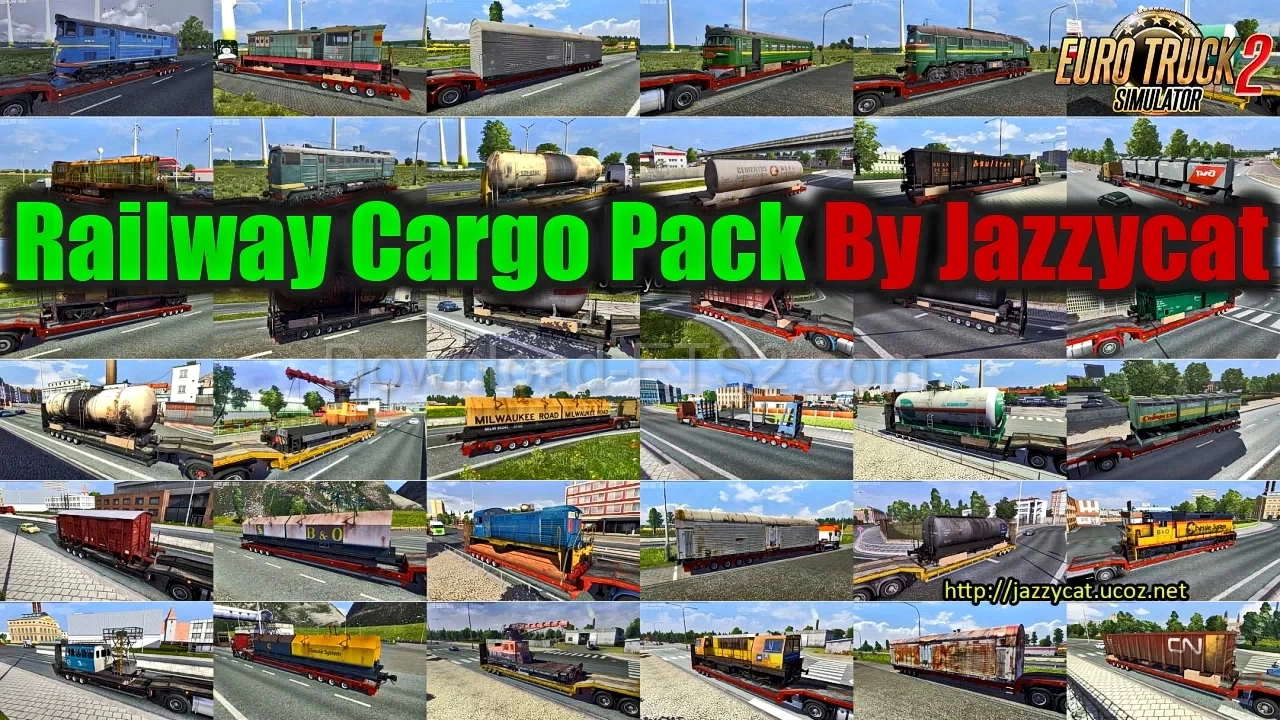 Railway Cargo Pack v3.9 by Jazzycat (1.46.x) for ETS2
