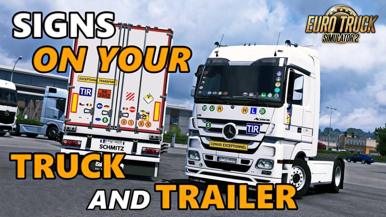 Signs On Your Truck & Trailer v1.0.5.50s (1.53.x) for ETS2