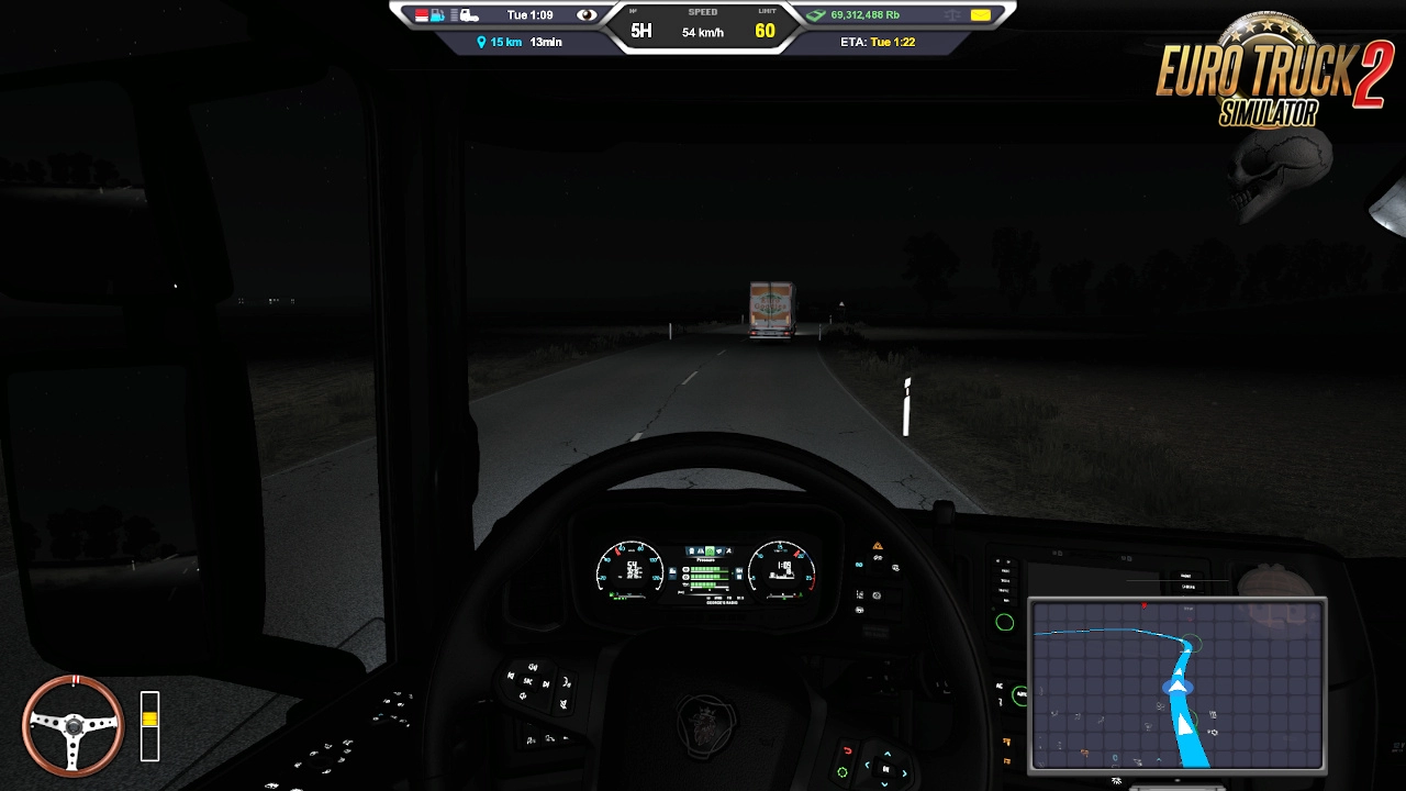 Brighter Low Beam & Reverse Lights v1.5.1 (1.50.x) for ETS2