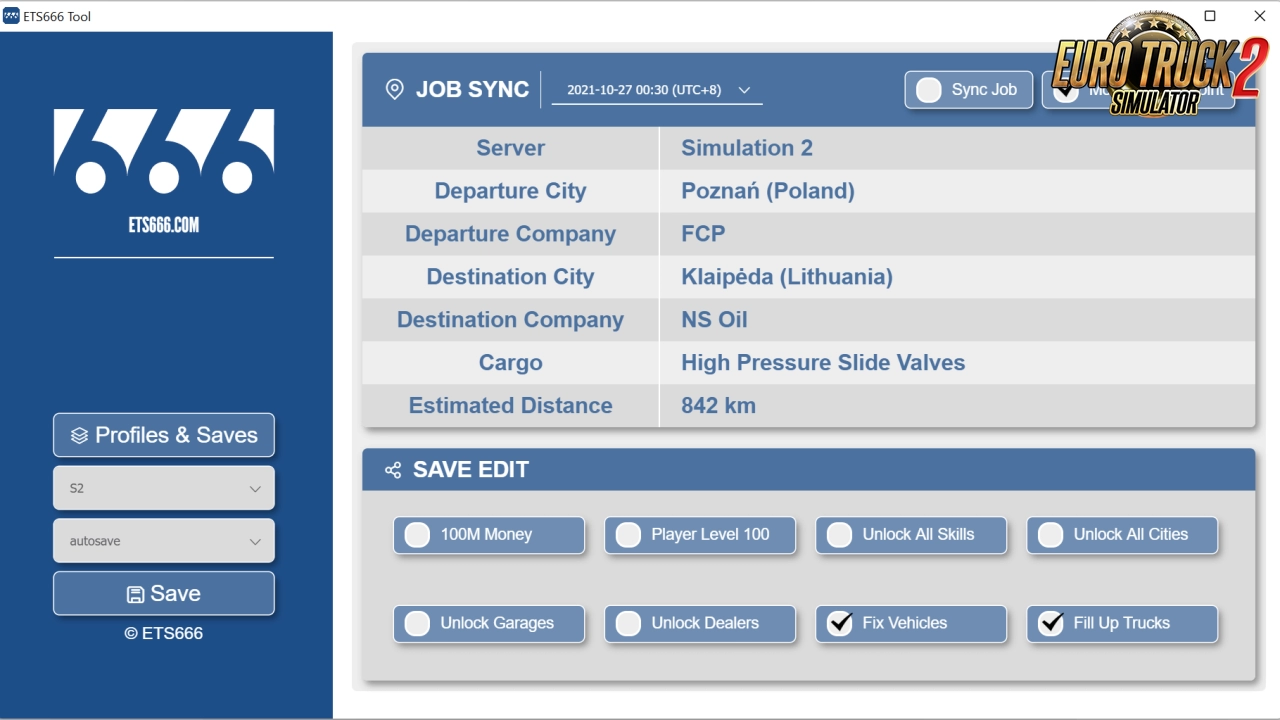 SaveEdit & JobSync Tool v0.0.8 (1.46.x) for ETS2