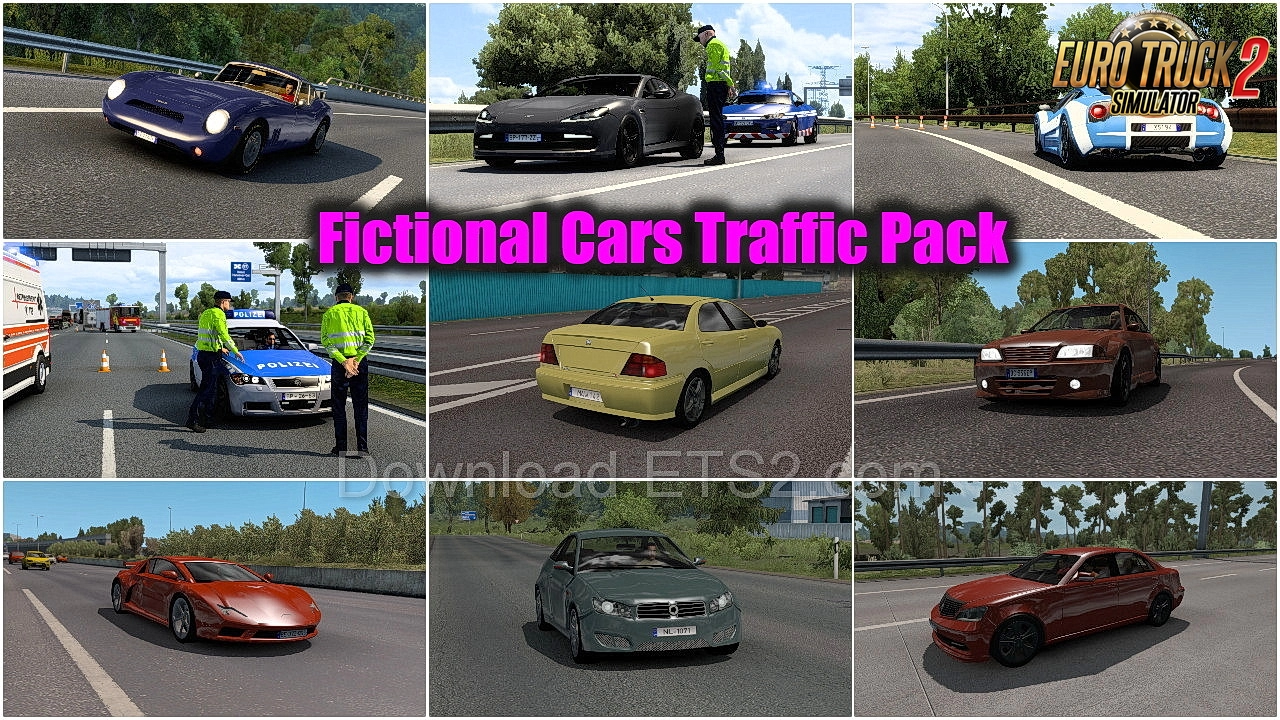 Fictional Cars Traffic Pack v2.0 (1.47.x) for ETS2